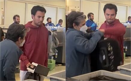 VIDEO: Checo Pérez ayuda a abuelita con su pesada maleta en el aeropuerto
