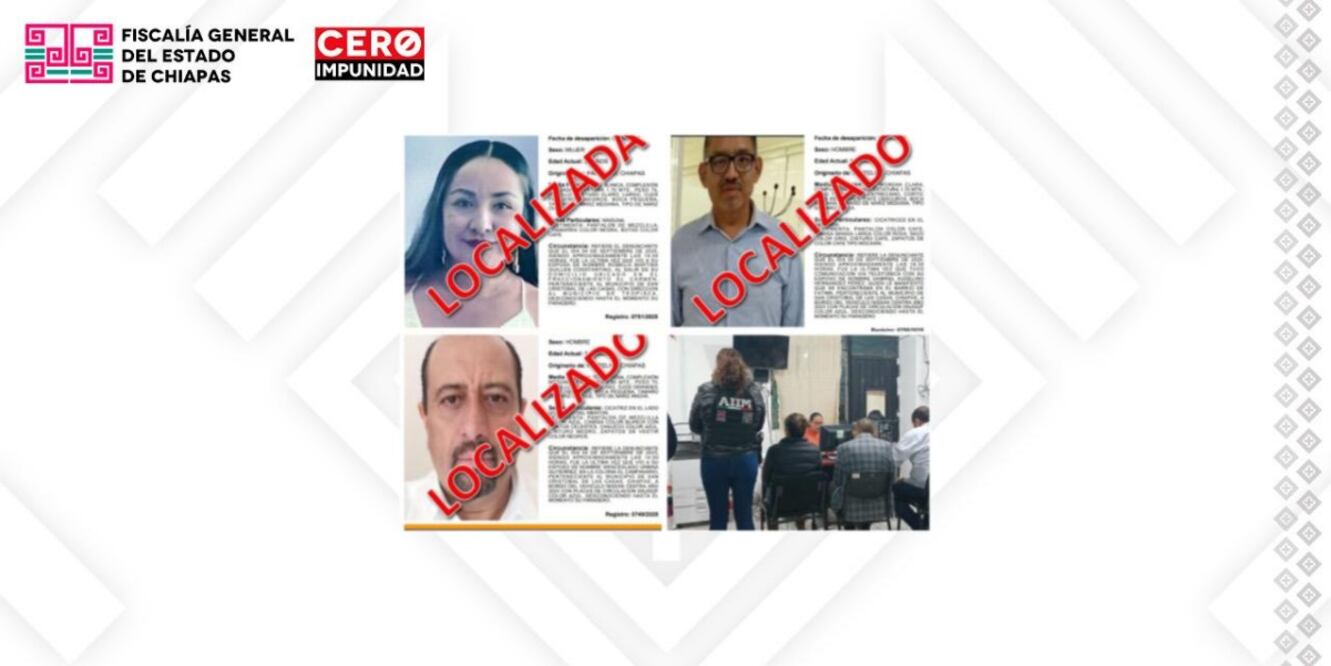 Guillén, Hernández y Urbina. Foto: @FGEChiapas