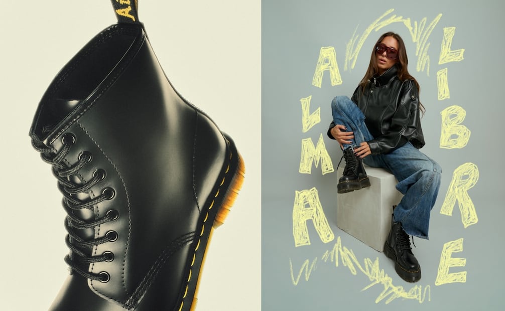 Las botas Dr. Martens tienen un detalle peculiar de hilo amarillo en la suela. Foto: Cortesía Dr. Martens