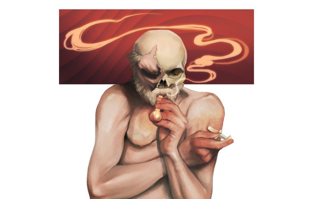 Mezclan fentanilo con otras drogas en Ciudad Juárez; "andan anestesiados, como zombies", relatan. Ilustración de Liliana Pedraza