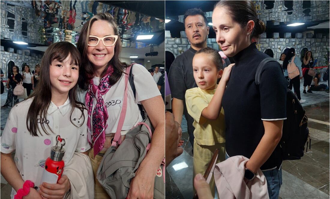 Andrea Torre y Cristina Riva Palacio, junto a sus hijas, en las audiciones de "Matilda", el musical.
Fotos: EL UNIVERSAL / Sughey Baños