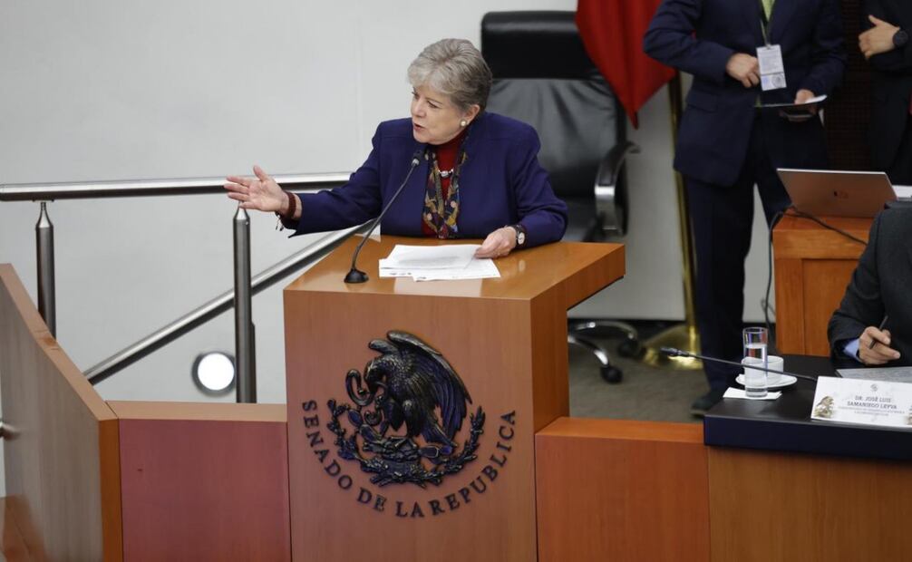 Alicia Bárcena, secretaria de Medio Ambiente, comparece ante comisiones del Senado este miércoles 1 de octubre de 2025. Foto: Diego Simón Sánchez/ EL UNIVERSAL