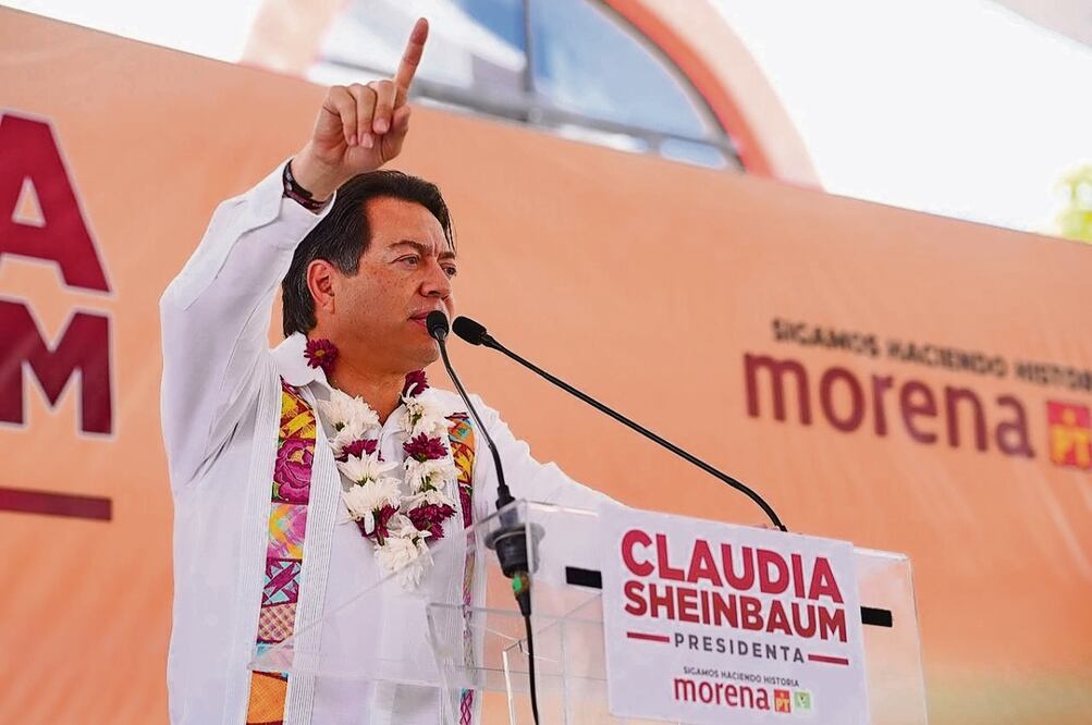 Los morenistas Mario Delgado y Claudia Sheinbaum salieron en defensa del presidente López Obrador ante lo que consideraron insultos de Milei. Foto: Especial