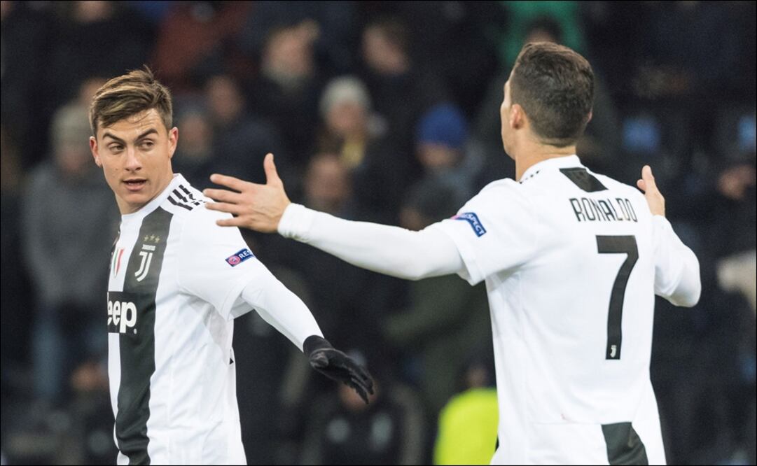 Paulo Dybala y Cristiano Ronaldo. Foto: EFE