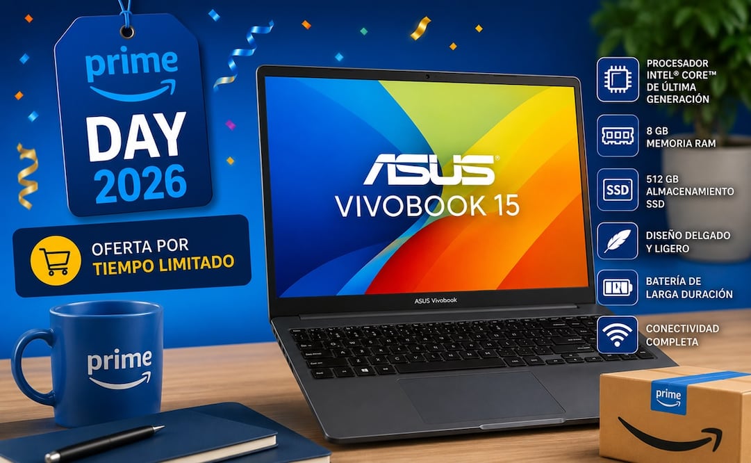 La ASUS Vivobook 15 se ha convertido en una de las opciones favoritas dentro de la gama media. Foto: IA