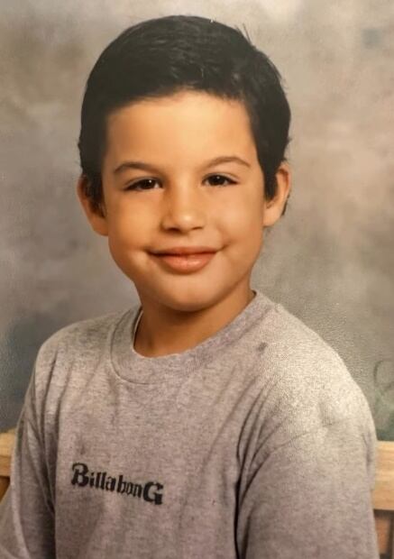 Emiliano Aguilar de niño.