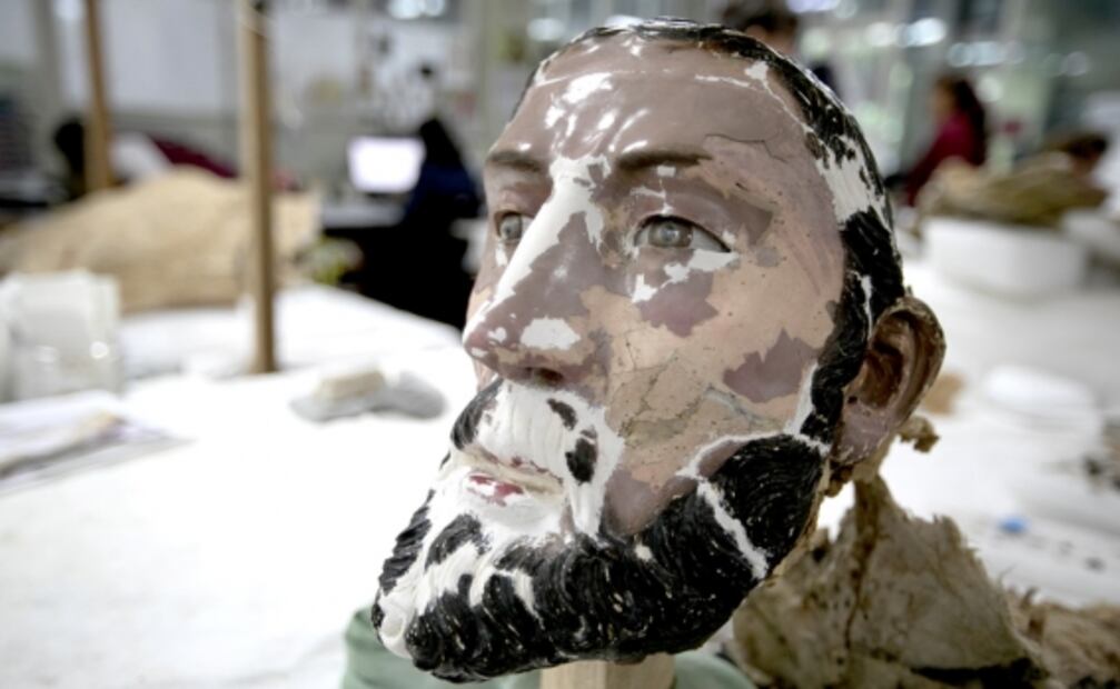 La restauración del Apóstol Santiago dañado por los sismos del 2017