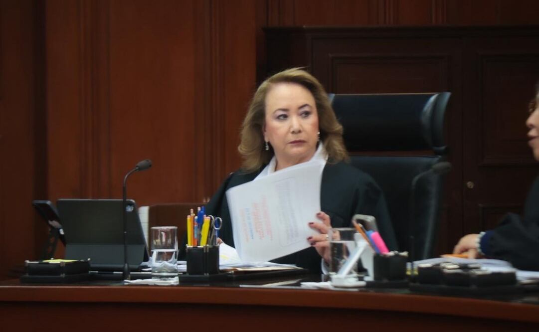 Ministra Yasmín Esquivel Mossa en el pleno de la Suprema Corte de Justicia de la Nación. Foto: Especial