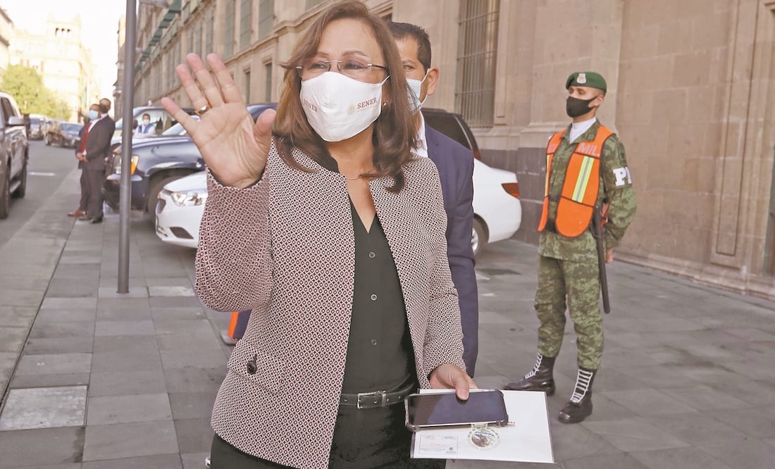 La secretaria de Energía, Rocío Nahle, busca registrar su nom- bre como marca, con el fin de usarlo en servicios publicitarios. Foto: ARCHIVO EL UNIVERSAL