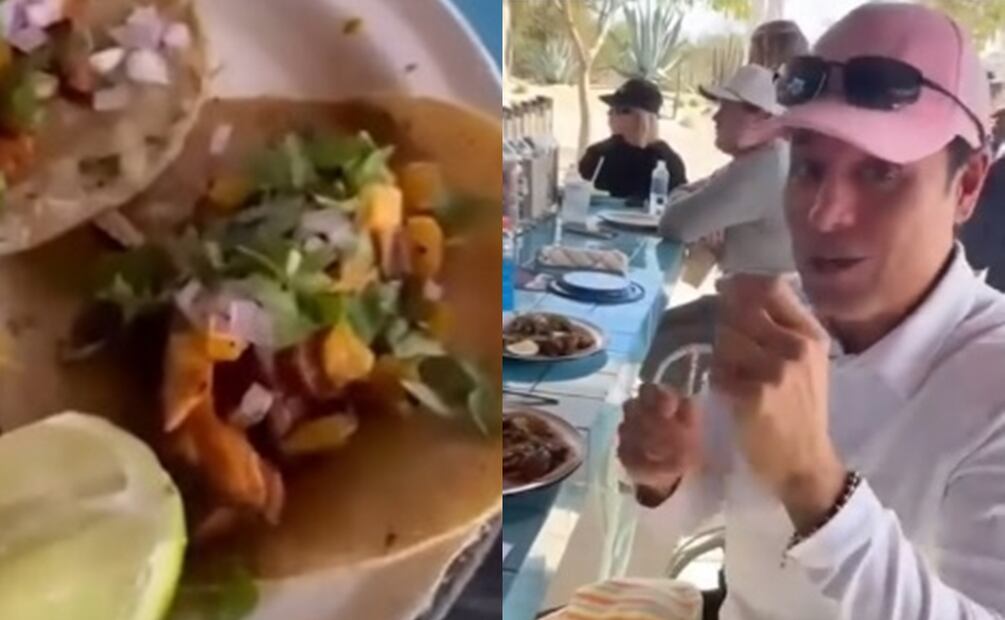 Chayanne degusta unos tacos al pastor. Fuente: Facebook @BlogEnPerra