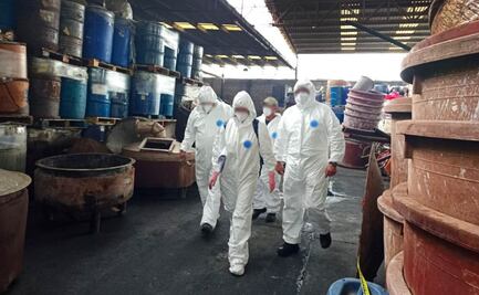 FGR inhabilita casi 4 toneladas y 8 mil litros de precursores químicos en Michoacán; metanfetamina y cocaína, entre las sustancias