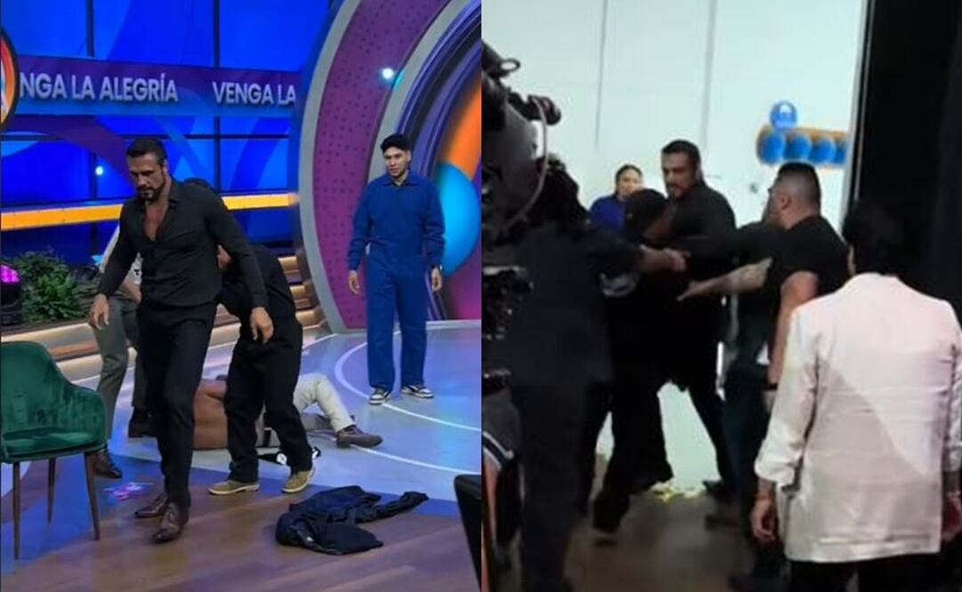 Alberto del Río "El Patrón" se enfrenta a golpes con producción de Venga la Alegría. Foto: Captura de video