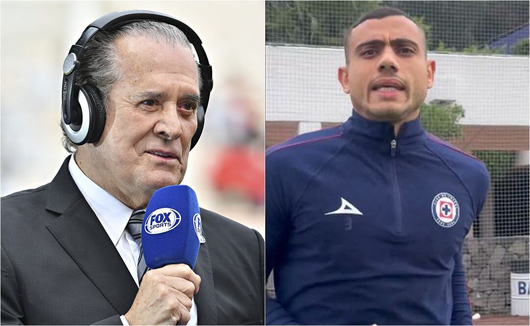 El delantero de Cruz Azul tomó con humor el detalle en las transmisión de Fox Sports. FOTO: ESPECIAL