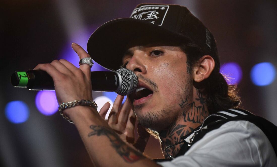 Natanael Cano durante su participación en el festival de música regional "Arre HSBC 2023" celebrado en las instalaciones del Autódromo Hermanos Rodríguez. Foto: Mario Jasso | Cuartoscuro