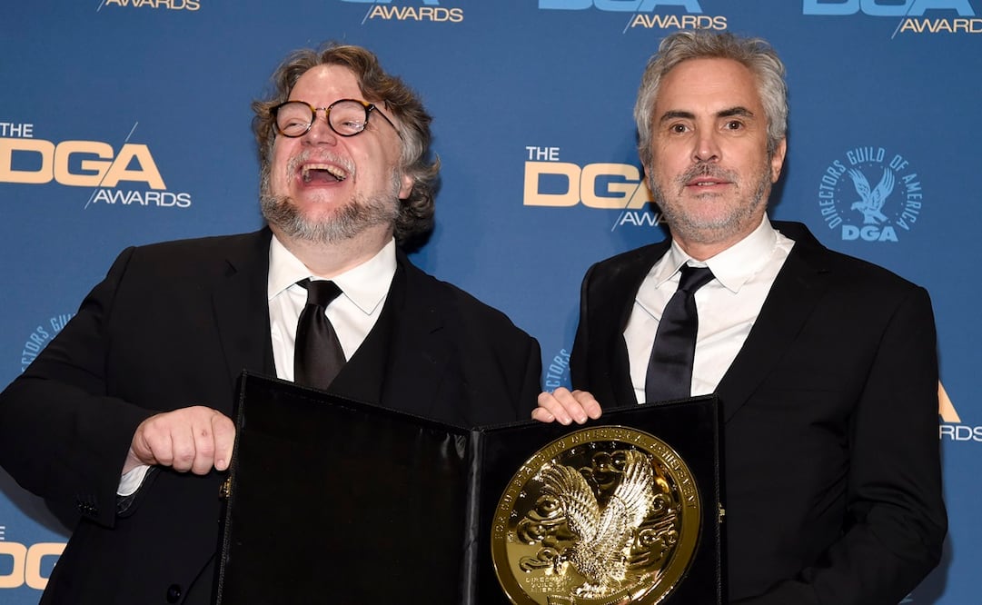 Guillermo del Toro y Alfonso Cuarón. Foto: AP