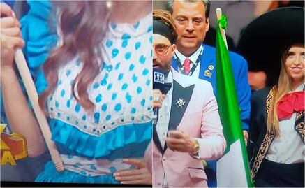 ¡INCREÍBLE! Canelo Álvarez utiliza palo de escoba para lucir bandera de México