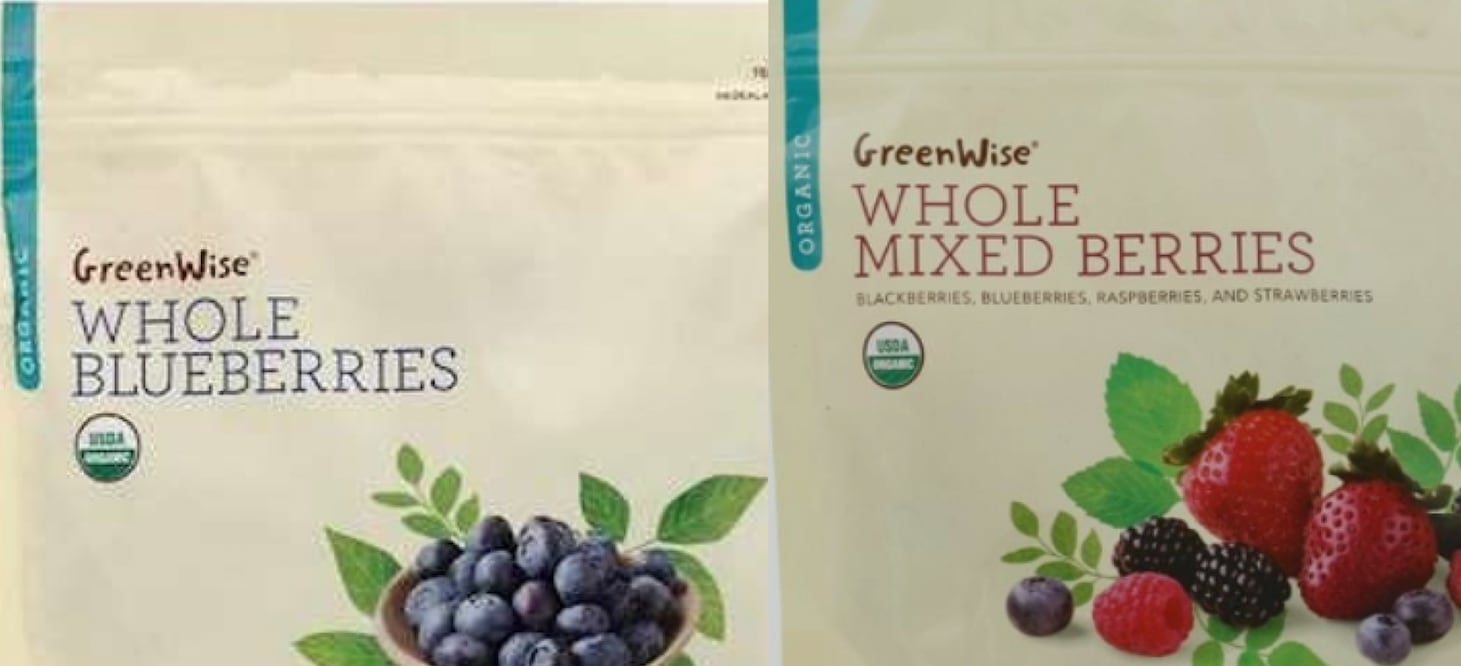 Blueberries y frutos rojos mixtos congelados, dos de los productos de la marca de GreenWise retirados del mercado en EU por un brote de E.coli. FOTO: ESPECIAL