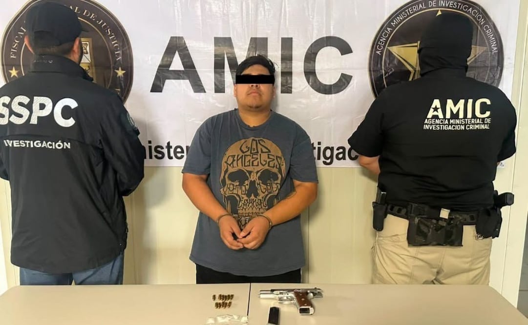Capturan en Sonora a "Bomba" segundo al mando de célula delictiva; enfrenta 10 órdenes de aprehensión.
Foto: Especial.