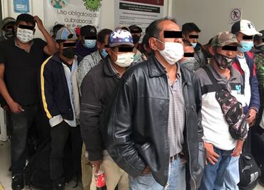 Detienen a 33 sujetos que viajaban en autobús con tubos y palos en Naucalpan; denuncian delitos electorales