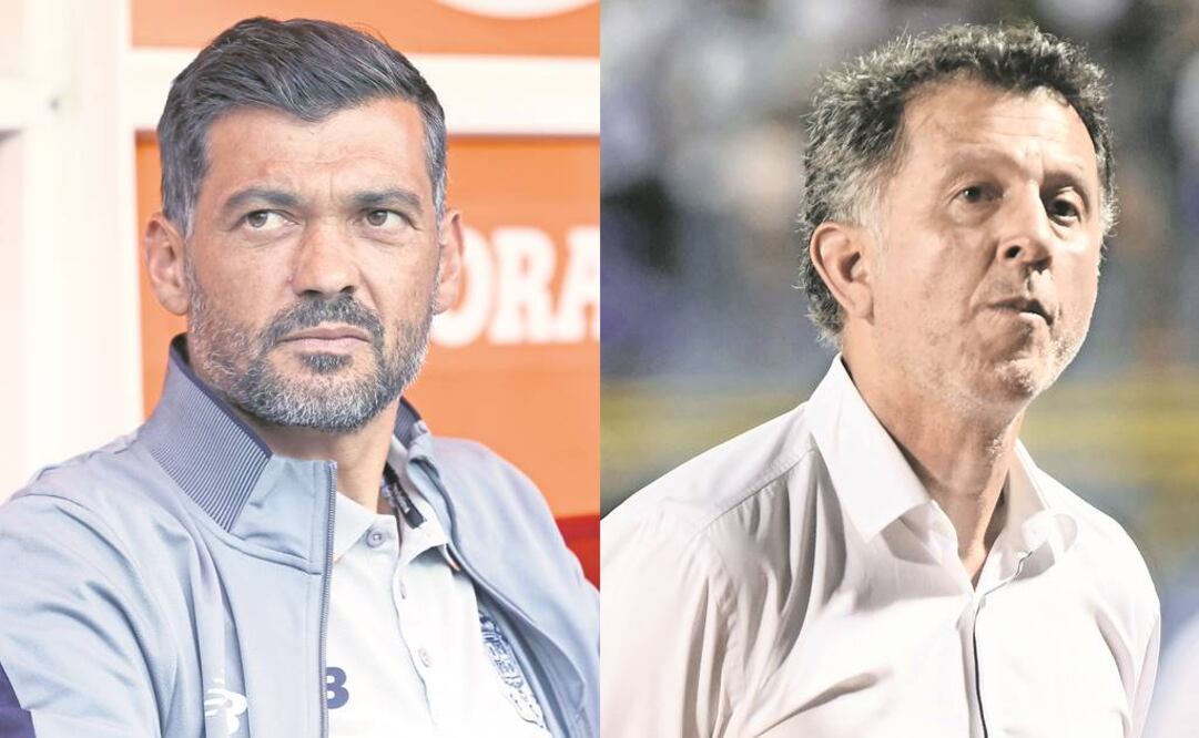 El estratega colombiano (d) hizo un plan de trabajo para que los jugadores del Tri lo sigan en sus equipo, pero en Europa piensan que es absurdo (FOTOS: ARCHIVO. EL UNIVERSAL)