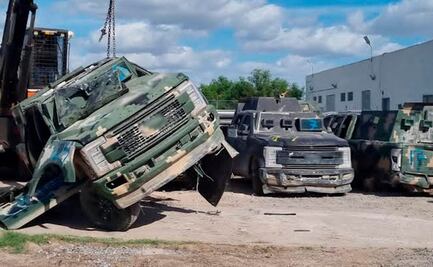 FGR destruye 26 autos "monstruos" en Tamaulipas