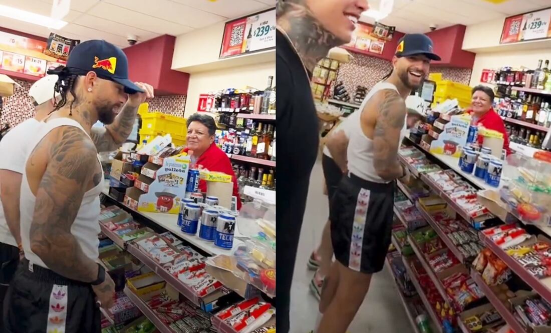 Maluma es captado en un Oxxo de Monterrey, Nuevo León, este fin de semana.
Fotos: X