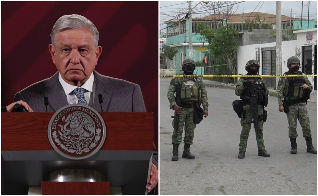 El presidente López Obrador y el Ejército mexicano en Nuevo Laredo, Tamaulipas. Foto: Archivo/EL UNIVERSAL