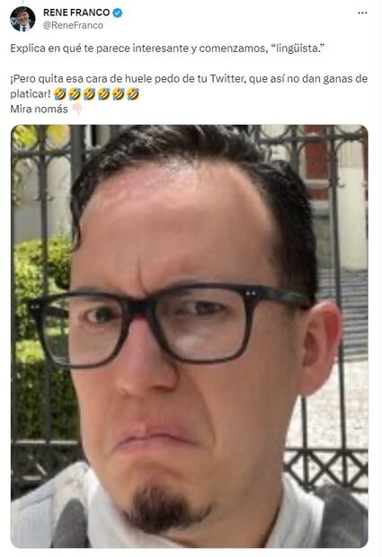 René Franco en Twitter. Foto: X