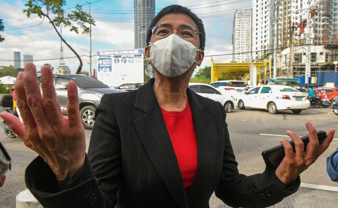 Ganadora del Premio Nobel de la Paz, Maria Ressa, de Filipinas. Foto: Ilustrativa. AFP