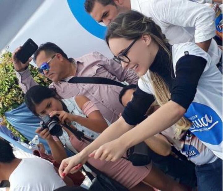 Belinda reúne víveres para damnificados por sismo