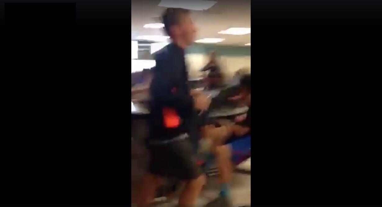 Photo: Screen cap of video uploaded yesterday to Facebook by the user Dee Perez-Scott.