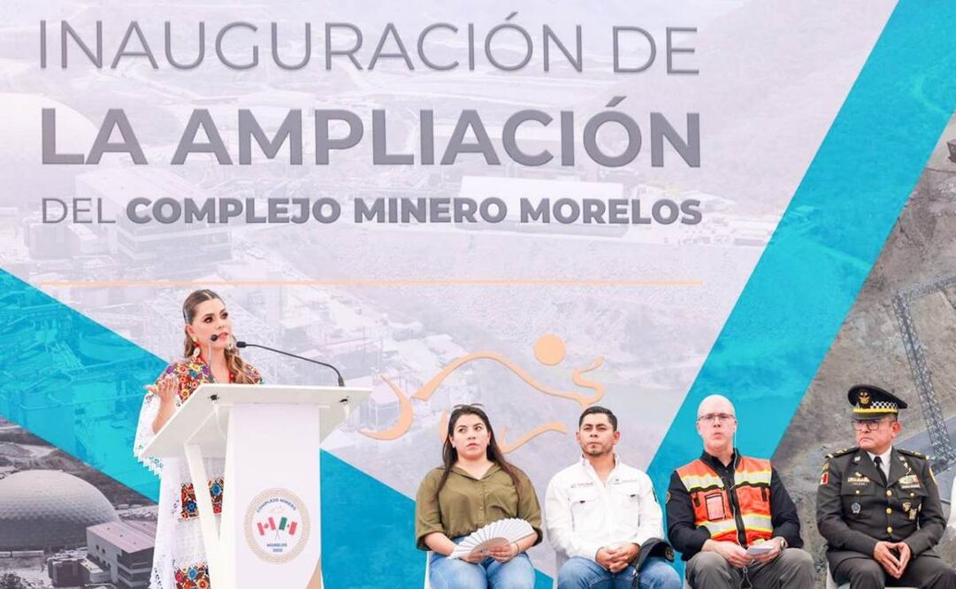 La gobernadora de Guerrero, Evelyn Salgado, en la inauguración de la ampliación del Complejo Minero Morelos. Foto: Especial
