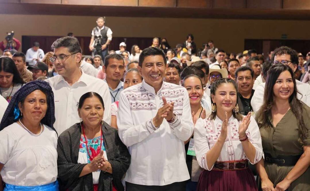 Salomón Jara en la inauguración del congreso indígena y afromexicano 1 de febrero. Foto: Especial