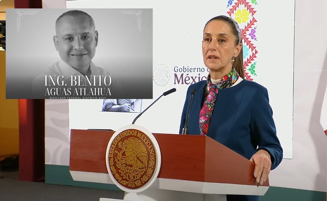 Claudia Sheinbaum Pardo habla sobre el asesinato de diputado federal por PVEM, Benito Aguas Atlahua. Foto: especial
