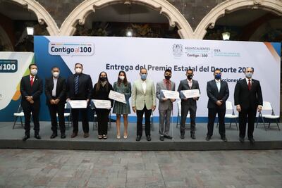 Reconoce gobernador Martín Orozco, a ganadores del Premio Estatal del Deporte, en Aguascalientes
