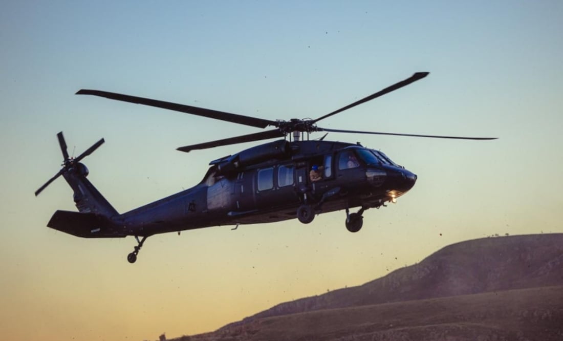 Llega helicóptero artillado Black Hawk de Estados Unidos que se utilizará para combatir al crimen organizado. Fotos Especiales