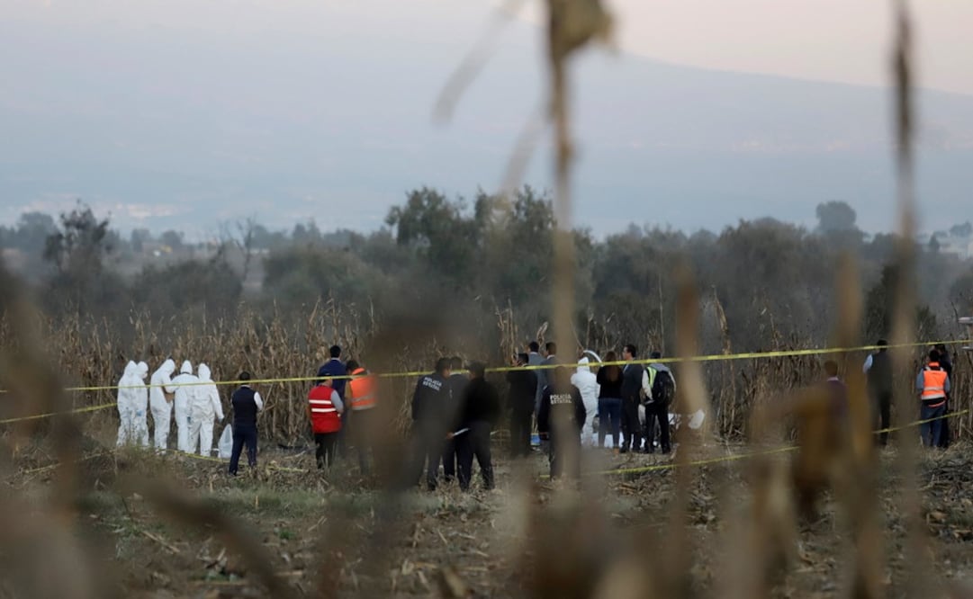 The scene where the helicopter transporting Martha Erika Alonso, governor of the state of Puebla, and his husband Senator Rafel Moreno Valle crashed in Puebla Mexico on December 24, 2018- Photo: Imelda Medina/REUTERS