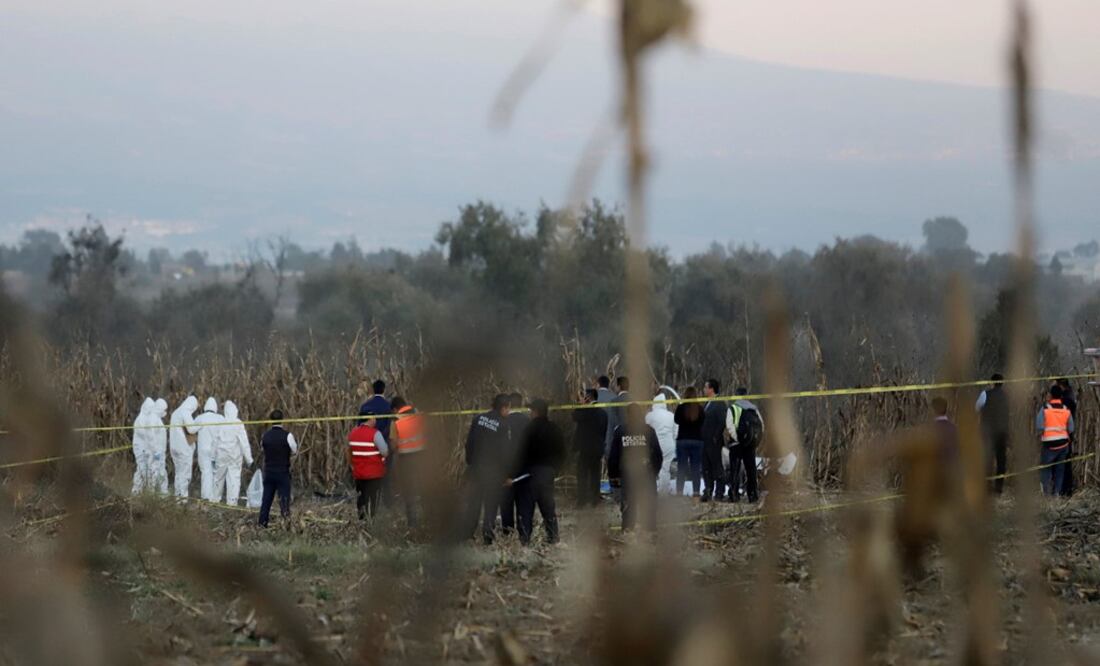The scene where the helicopter transporting Martha Erika Alonso, governor of the state of Puebla, and his husband Senator Rafel Moreno Valle crashed in Puebla Mexico on December 24, 2018- Photo: Imelda Medina/REUTERS