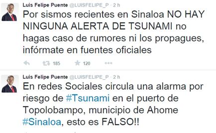 Desmienten alarma de tsunami por sismos en Sinaloa