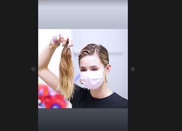 Mariana Rodríguez se corta el cabello como muestra de solidaridad hacia niño con cáncer