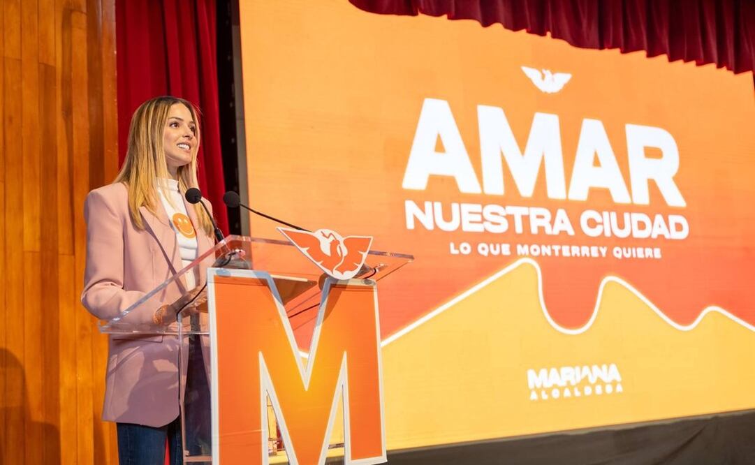 Mariana Rodríguez presentó el octavo eje de su plan de trabajo "Monterrey Ordenado". Foto: especial