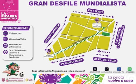 ¡Toma en cuenta! Esta será la ruta del Gran Desfile Mundialista en Paseo de la Reforma; conoce las alternativas viales