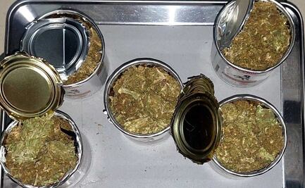 Localizan en latas de comida para perros 130 paquetes con marihuana 