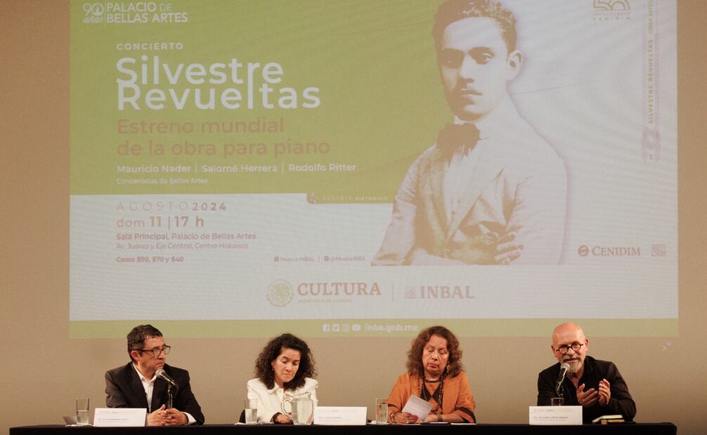 Conferencia de prensa por las 25 obras para piano de Silvestre Revueltas en el palacio de Bellas Artes. Foto: Yaretzy M. Osnaya/EL UNIVERSAL.