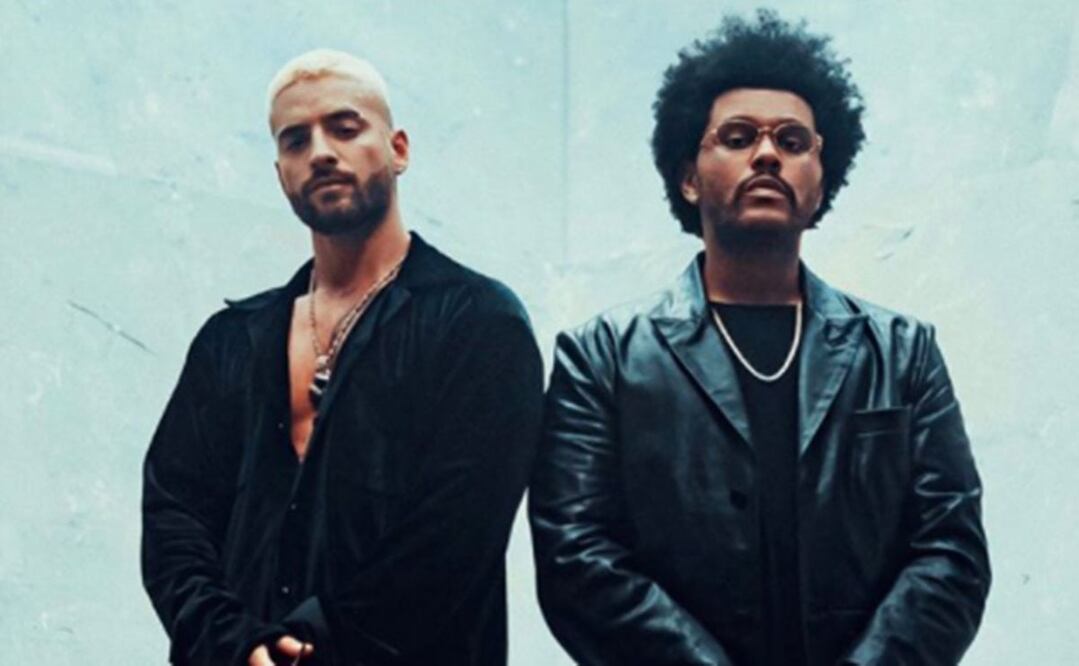 The Weeknd y Maluma. Foto: Captura de pantalla