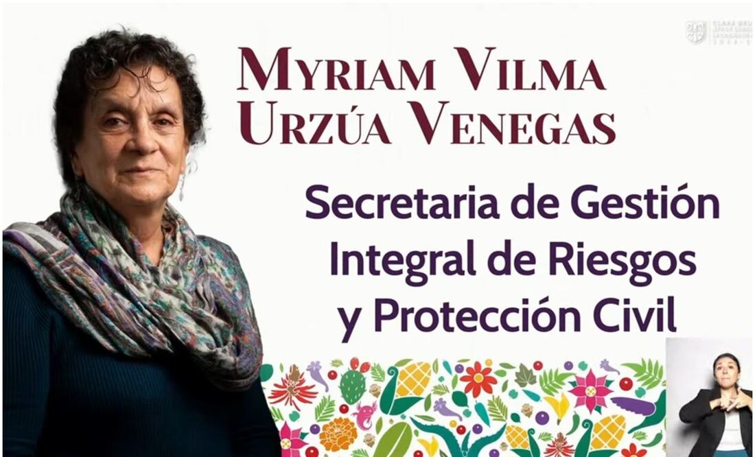 Myriam Urzúa, titular de la Protección Civil. Foto: Especial