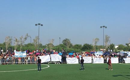 Pese a advertencias, abarrotan simpatizantes del gobernador evento de AMLO en Reynosa