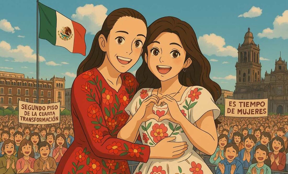 Clara Brugada, jefa de Gobierno de la Ciudad de México, se sumó al trend de IA generativa para parecer animación de Studio Ghibli. Foto: X @ClaraBrugadaM