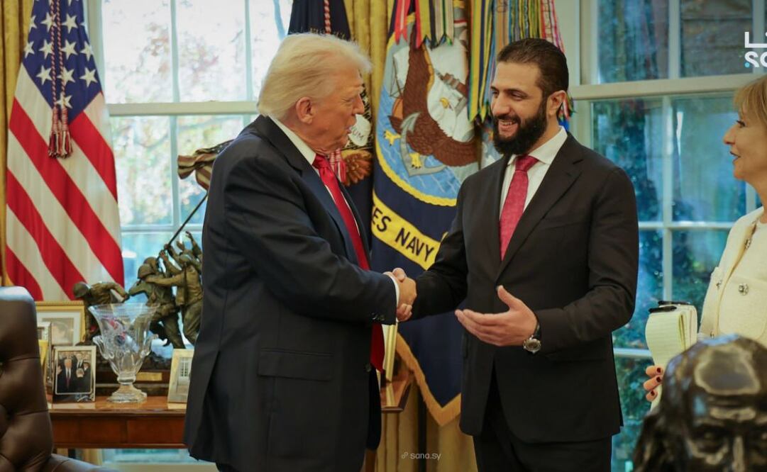 Donald Trump y Ahmed al Sharaa. (10/11/25) Foto: X
