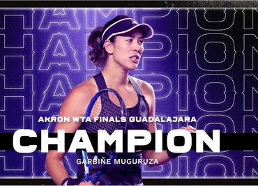 Garbiñe Muguruza se corona en las WTA Finals